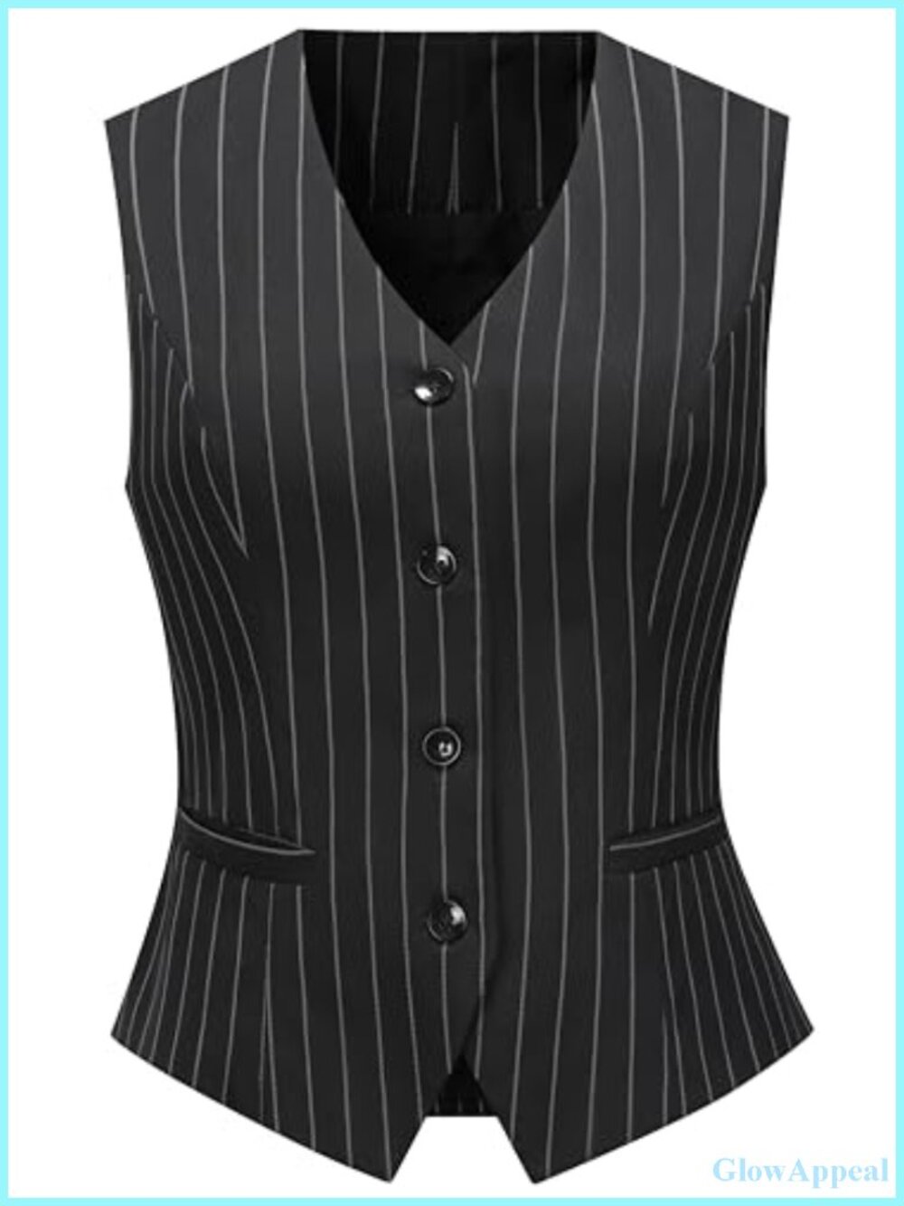 Women's Suit Vest Polyester Slim Fit V-Neck Sleeveless Business Dress Vest Top